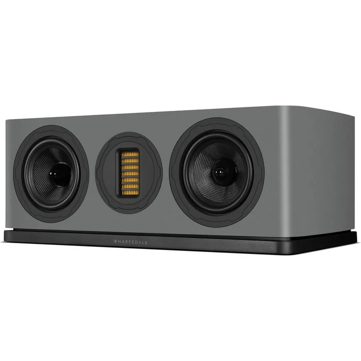 WHARFEDALE EVO 5.C Center-Lautsprecher, 2-Wege-System mit AMT-Hochtöner und Kevlar-Tieftönern, Schwarz matt