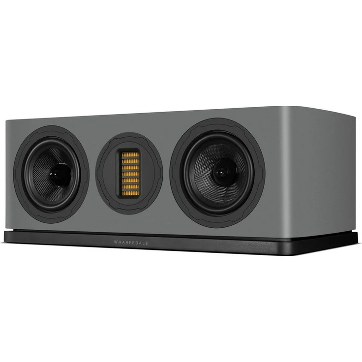WHARFEDALE EVO 5.C Center-Lautsprecher, 2-Wege-System mit AMT-Hochtöner und Kevlar-Tieftönern, Schwarz matt