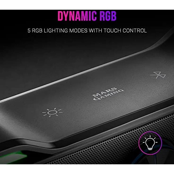 Mars Gaming MSBX Schwarz, RGB Soundbar, Bluethooth 5.0+Jack 3.5, DSP Sound 10W – Bild 3