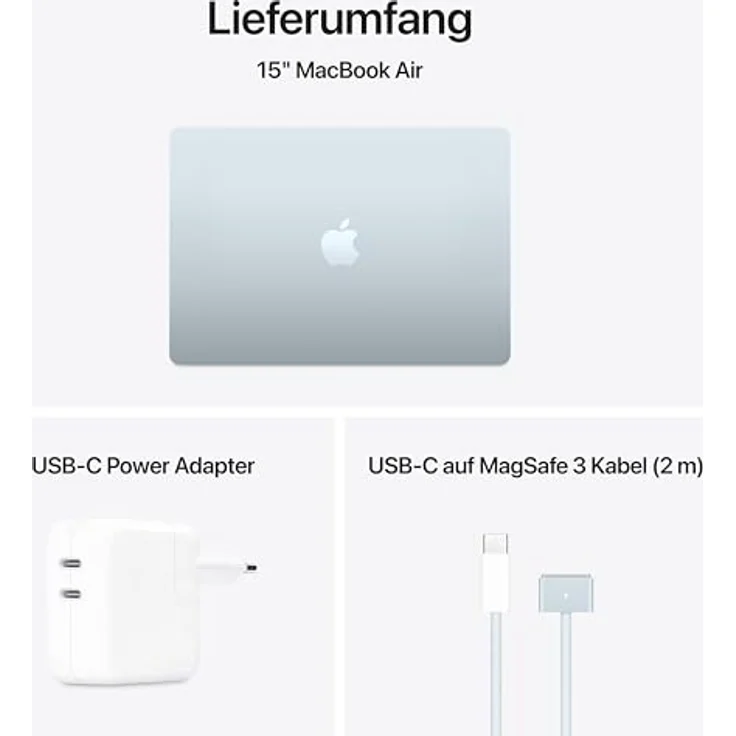 Apple Macbook Air 15" - M4 10-Core CPU 10-Core GPU - 16 GB - 256 GB SSD - Himmelblau - 2025 – Bild 6