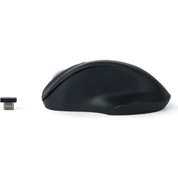 Matias M20DCBB Ergonomische Kabellose Maus, Optisch, Schwarz, 4 Tasten, 1000 dpi, Wiederaufladbarer Akku, USB-C Nano-Empfänger – Bild 2
