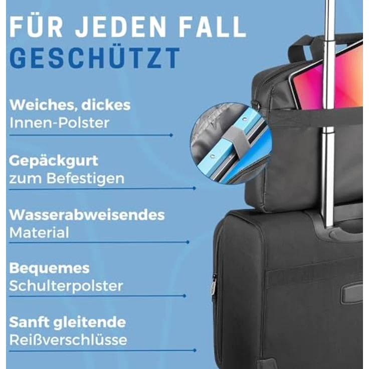 Pedea Notebooktasche ''Clutch'' (15.59"), Schwarz - Laptop-Tasche mit stilvollem Design – Bild 6