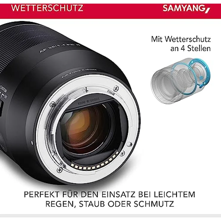 Samyang AF 35mm F1,4 II FE für Sony E – Autofokus Vollformat & APS-C Weitwinkel Objektiv Festbrennweite spiegellose , Mount Systemkameras Alu Gehäuse Wetterschutz Sony A9 A7 A1 Alpha 6000 Serie – Bild 4
