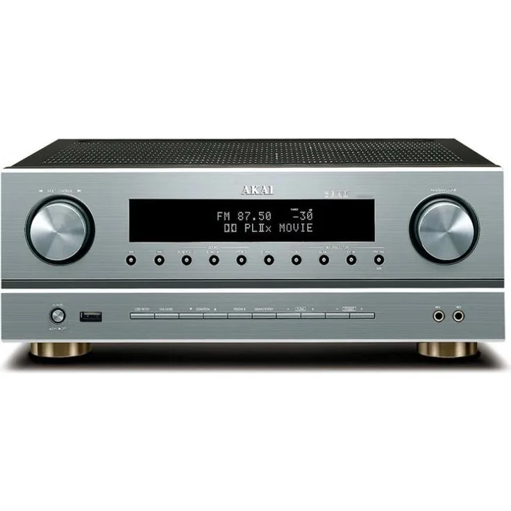 Akai Professional AS005RA-750B, 5.1 Kanal AV Receiver mit Bluetooth und HDMI 2.0, Silber