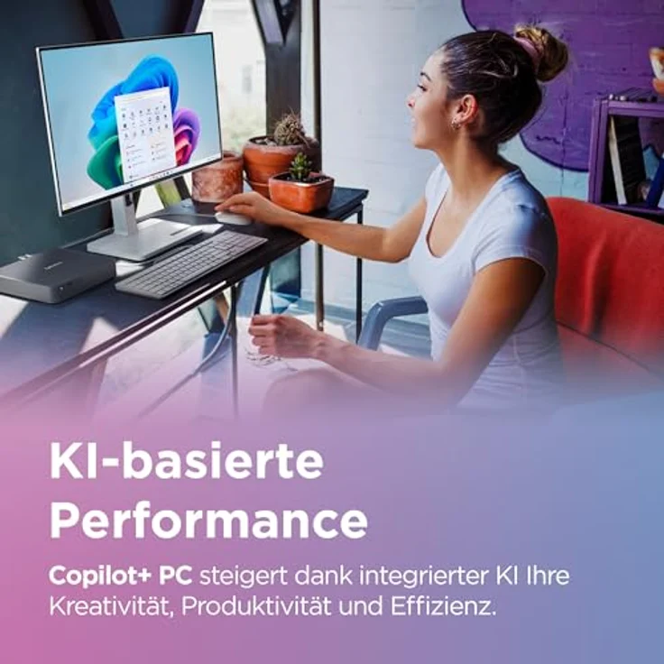 Lenovo IdeaCentre Mini 01Q8X10, kompakter Desktop-PC mit 1 TB SSD, 32 GB RAM, Snapdragon X und Windows 11, Grau – Bild 6