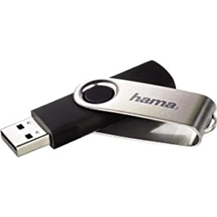 Hama 64 GB USB-Stick USB 2.0 Datenstick (10 MB-s Datentransfer, mit Öse zur Befestigung am Schlüsselring, Speicherstick, Memory Stick aus Metall, geeignet für Windows-MacBook) silber – Bild 3