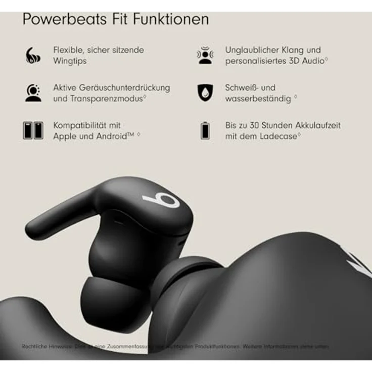 Beats Powerbeats Fit, Kabellose In-Ear-Kopfhörer mit ANC, 30 h Akkulaufzeit, spritzwasserfest, Spatial Audio – Bild 2