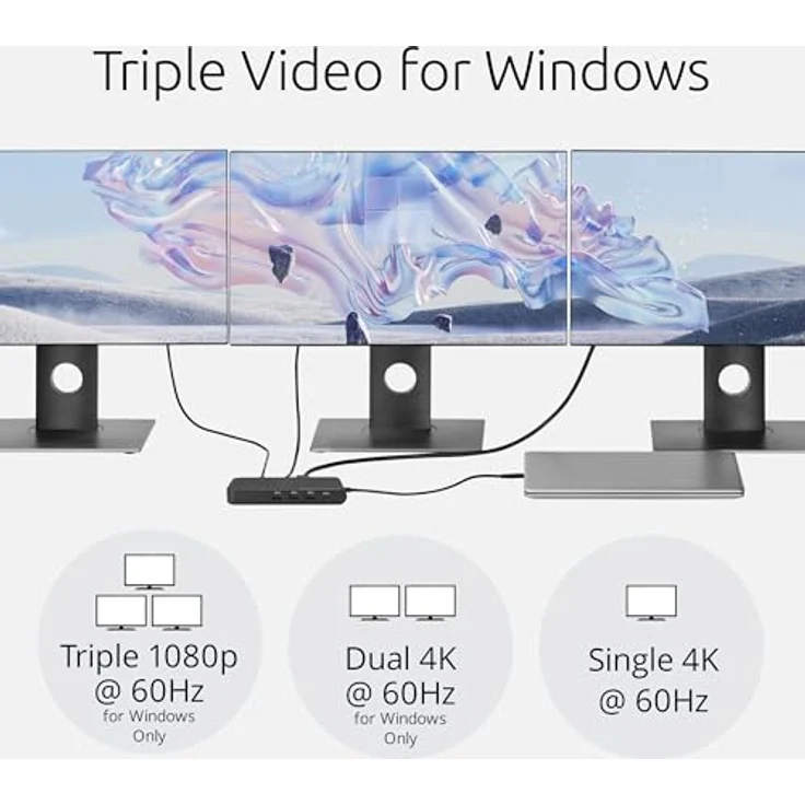 Kensington UH1500P Dockingstation - USB-C 85W - 10,100,1000 Mbit/s - Schwarz – Bild 2