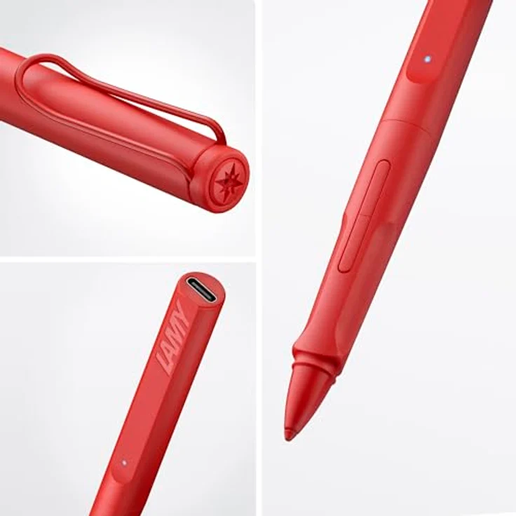 LAMY Safari Note+ red iPad Stift – Palm Rejection, Neigungssensitivität & ergonomischer Griff – bis zu 10 Stunden Akkulaufzeit – Bild 2