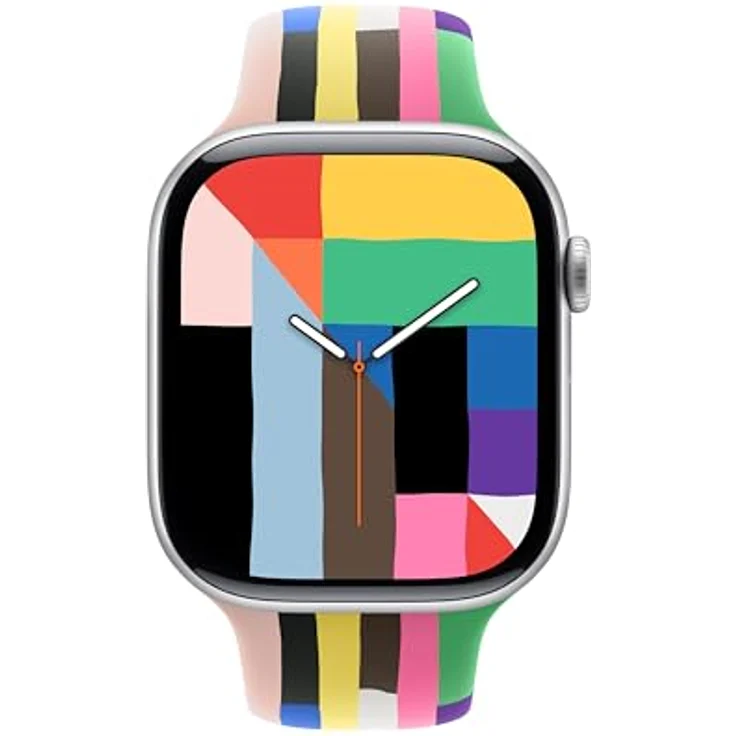 Apple Watch Band - Sportarmband - 46 mm - Pride Edition - M/L, farbige Fluorelastomer-Streifen, innovativer Pin-Verschluss – Bild 3