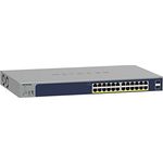 NETGEAR PoE Switch 24 Port (GS724TP V3), Gigabit PoE+ Smart Managed Switch 19 Zoll, 24x PoE+ 190W, 2X 1G-SFP, Desktop oder Rack-Montage, ProSAFE Lifetime-Garantie