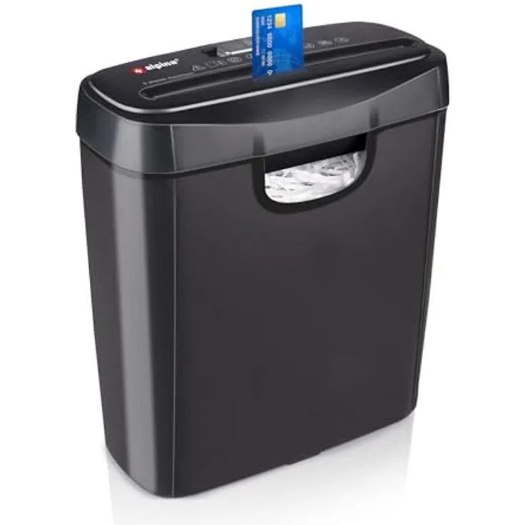 ALPINA SPORTS Aktenvernichter, Paper Shredder 230V, 190W, leistungsstark und effizient