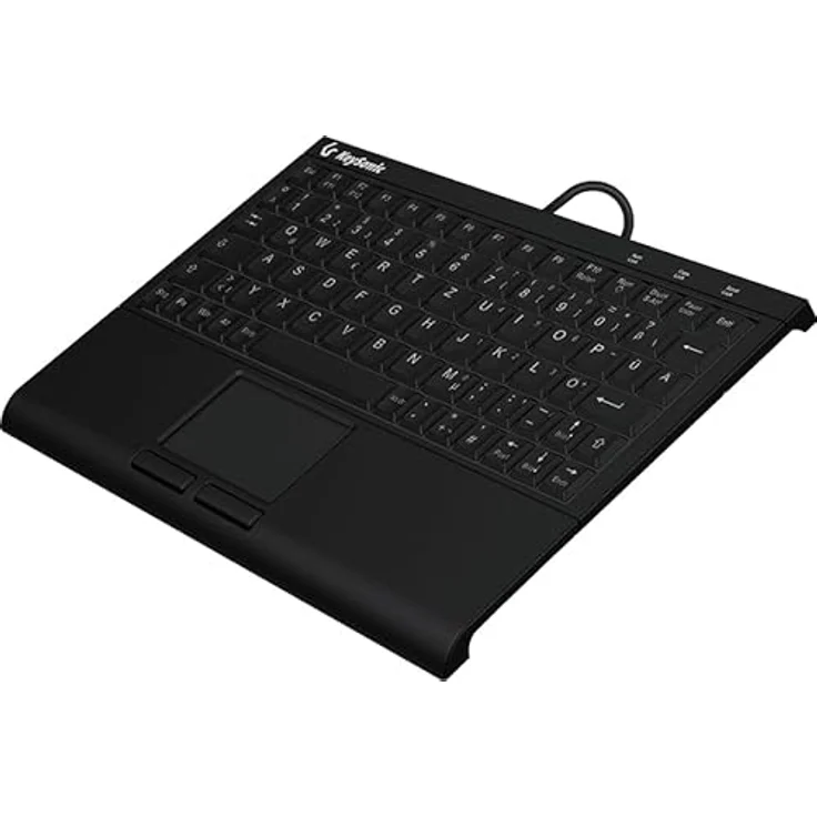 Keysonic KSK-3211ELU (DE) USB Tastatur QWERTZ Deutsch Schwarz mit Hintergrundbeleuchtung und Touchpad – Bild 6
