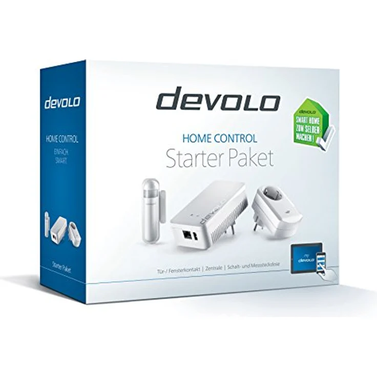 devolo Home Control Starter Paket (Z-Wave Hausautomation, Haussteuerung per iOS-Android App, einfache Installation, Smart Home Starter Set: Zentrale, Schaltsteckdose, Türkontakt, Fensterkontakt) – Bild 2