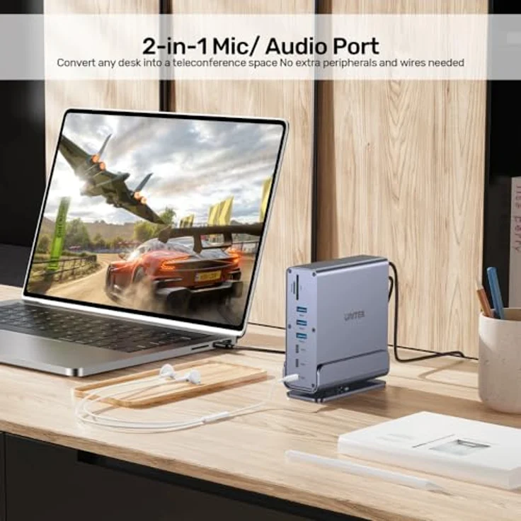 Unitek Docking Station USB-C mit 2 x HDMI, DisplayPort und 1GbE Ethernet – Bild 13