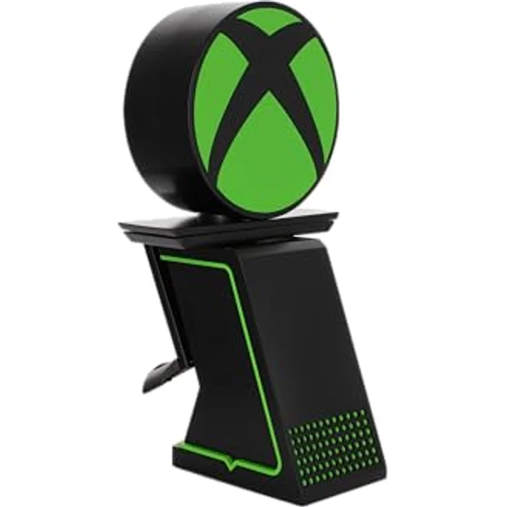 Cable Guys Xbox IKON Light Up Phone and Device Stand, 20cm, mit beleuchtetem Xbox-Symbol in Schwarz und Grün, R.E.S.T. System – Bild 1