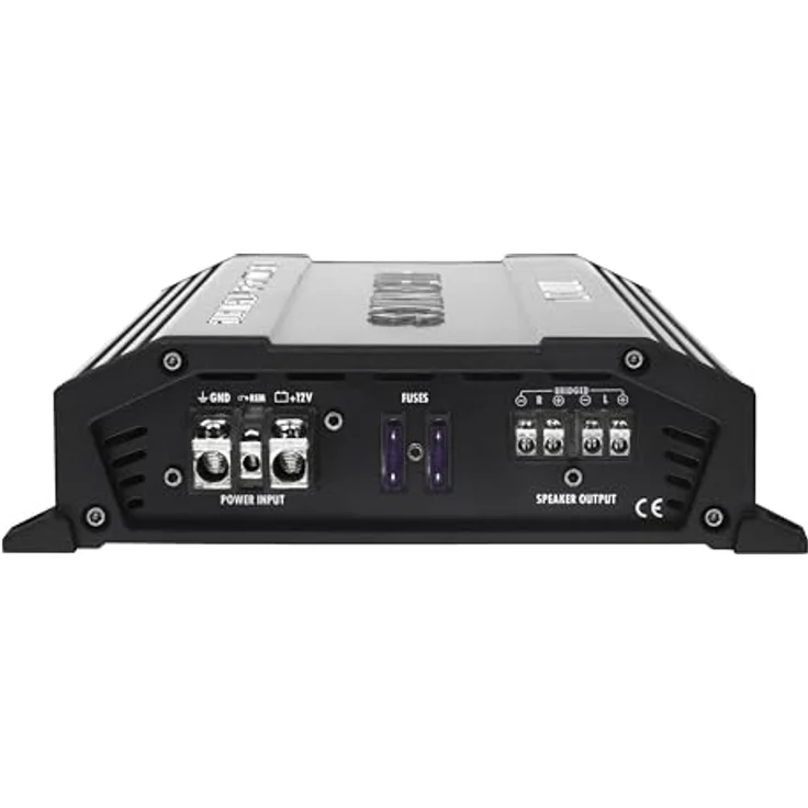 Hifonics TITAN EVO TXE500/2, Analog 2-Kanal Verstärker mit 250 W RMS, grau gebürsteter Aluminium-Kühlkörper und beleuchtetem Logo in Blau oder Weiß – Bild 4