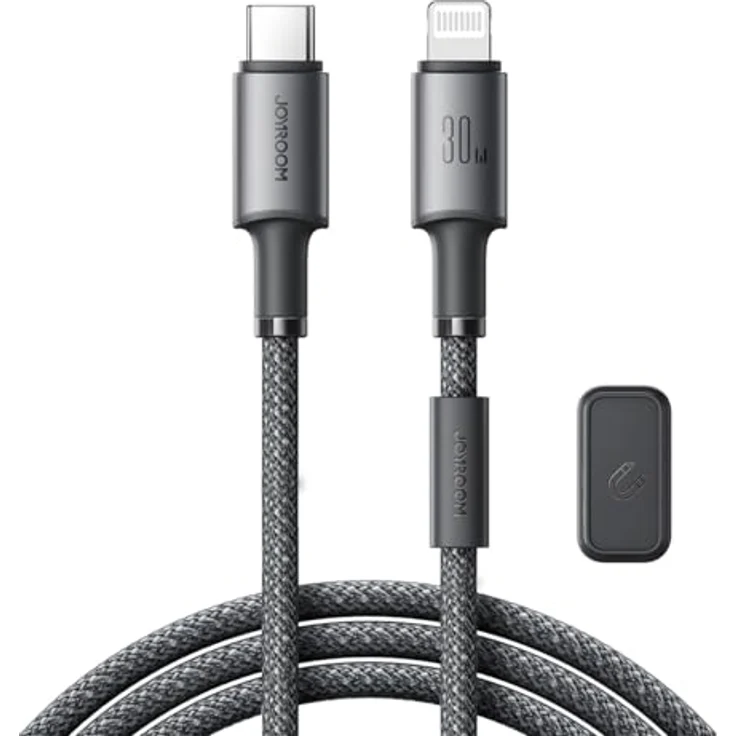 Joyroom 30W USB-C Lightning Ladekabel, 1,2m, grau mit Power Delivery und magnetischem Cover – Bild 1