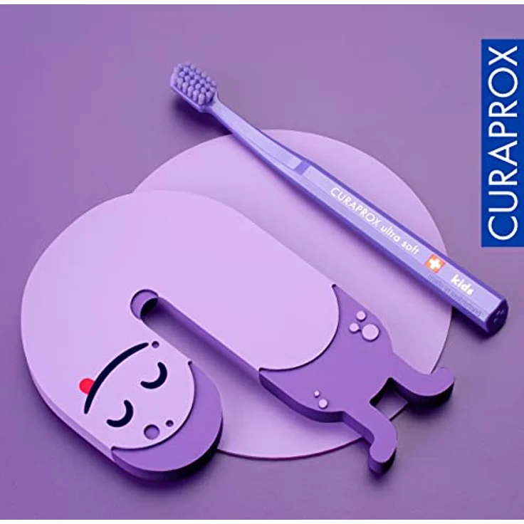 CURAPROX CS Kids Zahnbürste - Handzahnbürste für Kinder mit 5500 Ultra Soft CUREN Borsten und kleinem Bürstenkopf - Violett - Preisvergleich – Bild 5