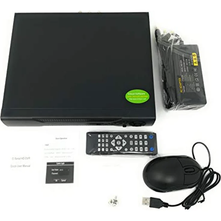Tempo Di Saldi Balances CCTV-N Videoüberwachungsset, 4-Kanal mit Infrarotkameras, DVR, Netzwerkkamera, Schwarz, unterstützt bis zu 500 GB SATA-Festplatte – Bild 8