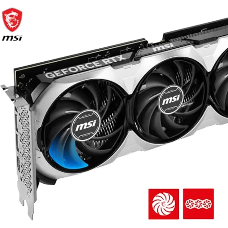 MSI GeForce RTX 4070 Ventus 3X 12G OC Grafikkarte - RTX 4070 GPU, 12GB GDDR6X (21Gbits/192 Bit), PCIe 4.0-2 x TORX Fan 4.0 - HDMI 2.1a, DisplayPort 1.4a – Bild 4