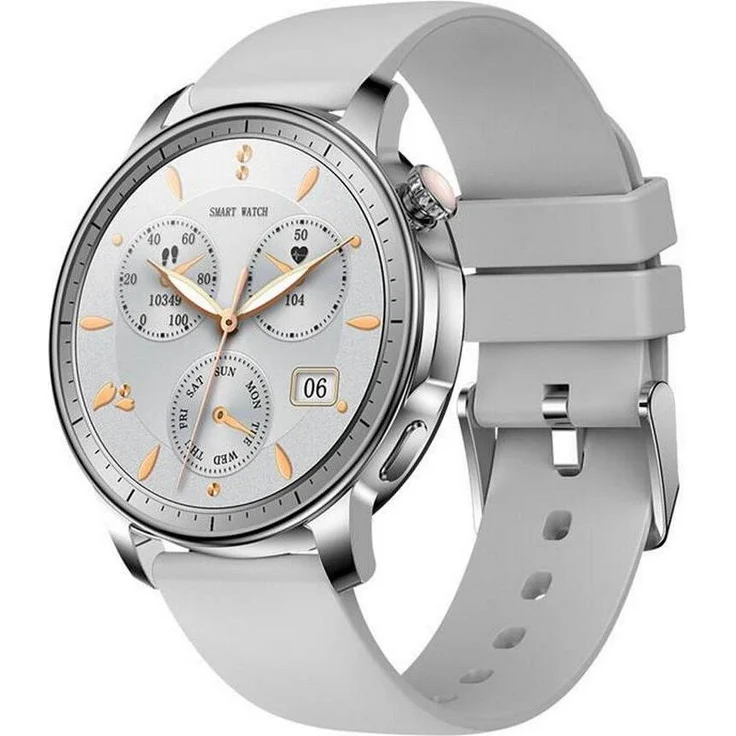 Colmi V65 Smartwatch, 1,32-Zoll-AMOLED-Display, Herzfrequenz- und Blutdruckmessung, IP68 wasserdicht, grau