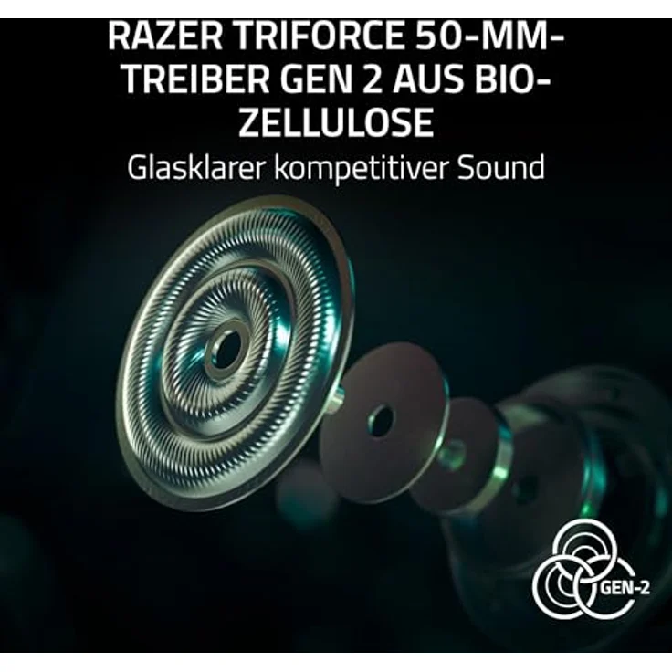 Razer BlackShark V3 Pro, Gaming Headset für PlayStation, kabellos und kabelgebunden, Over-Ear, Schwarz, 50 mm Treiber, Rauschunterdrückung, Spatial Audio, lange Akkulaufzeit – Bild 6
