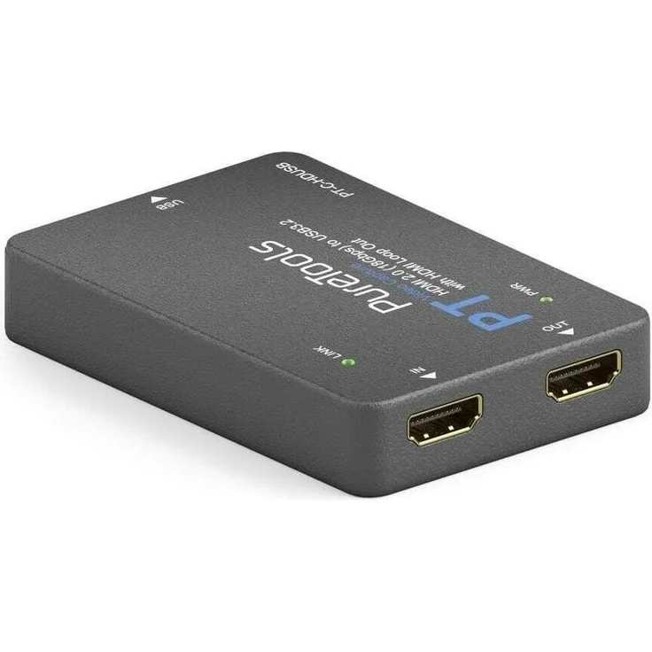Purelink PureTools HDMI 2.0 Video Capture, 4K 60Hz HDMI zu USB3.2 Konverter für game recording, kabelgebunden
