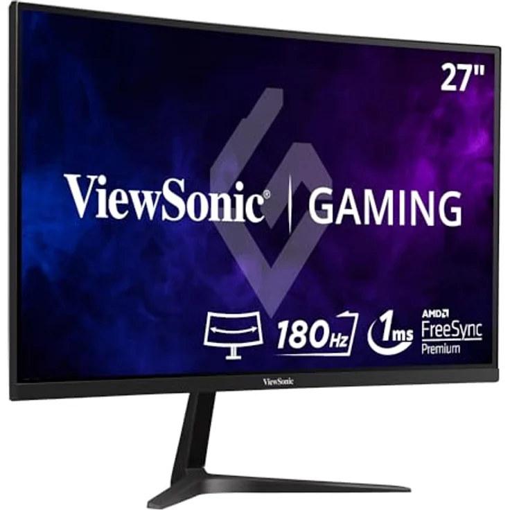 ViewSonic VX2718-2KPC-MHDJ 68,6 cm (27 Zoll) Curved Gaming-Monitor (QHD, FreeSync Premium, 1 ms, 165 Hz, geringer Input Lag, Schwarz) – Bild 1