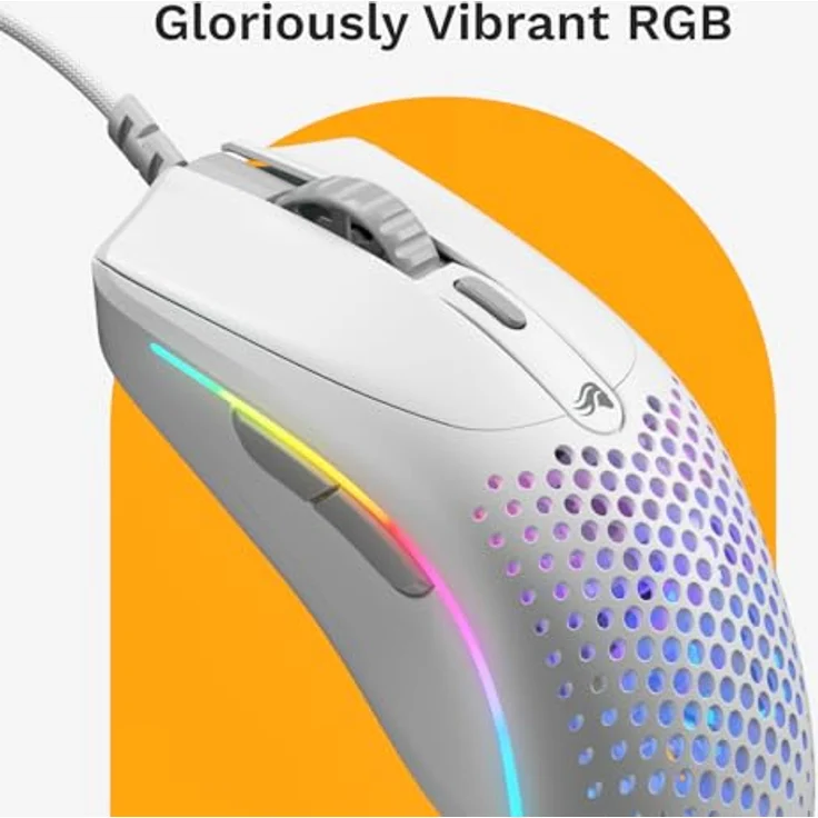 Glorious Model O 2 Mini Gaming-Maus mit Kabel - Besonders leichte 49g, 26K Sensor, 80M Klicks, 6 programmierbare Tasten - Weiß – Bild 5