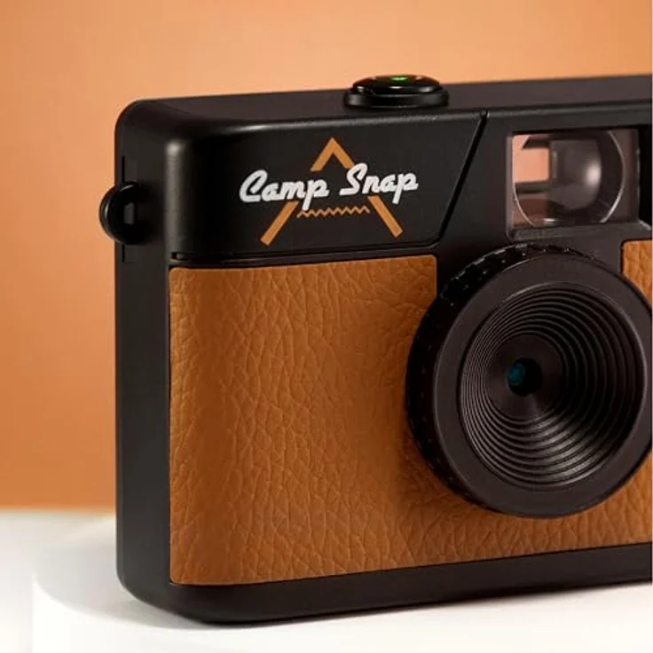 Camp Snap CS-V105, Retro Digitalkamera im Vintage-Look, 8MP mit USB-C und SD-Slot, braun – Bild 3