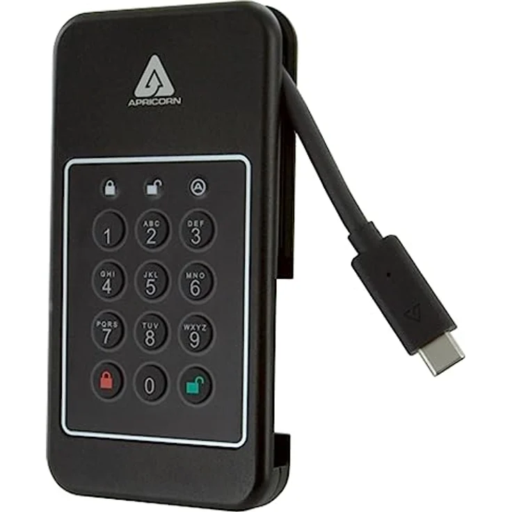 Apricorn 2 TB Aegis NVX Ultra High Speed NVMe 10 Gbit/s USB Typ C Hardware-verschlüsseltes Laufwerk (ANVX-2 TB) – Bild 1