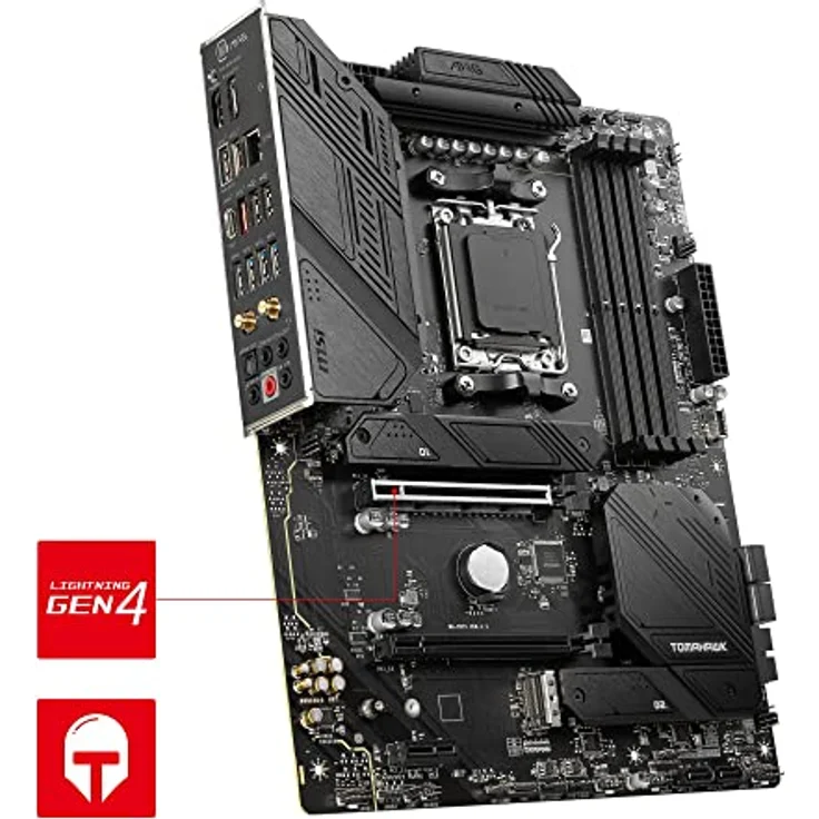MSI MPG B650 Tomahawk WiFi Mainboard, ATX - Unterstützt AMD Ryzen 7000 Serie Prozessoren, AM5-14 Duet Rail 80A VRM, DDR5 Memory Boost 6400+MHz/OC, 2 x PCIe 4.0 x16, 3X M.2 Gen4, Wi-Fi 6E – Bild 5