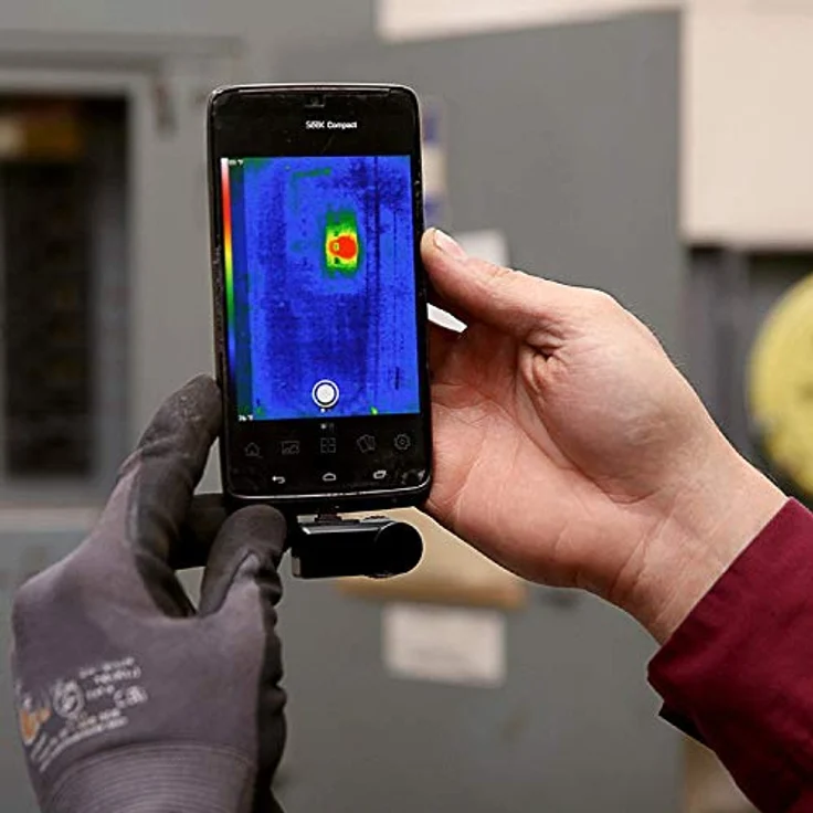 Seek Thermal Compact Preiswerte Wärmebildkamera mit USB-C Anschluss und Wasserdichtem Schutzgehäuse Kompatibel mit Android Smartphones - Schwarz – Bild 5