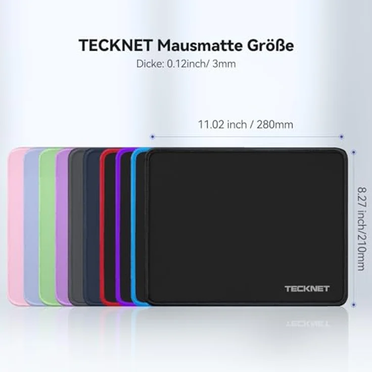 TeckNet L G101 Mauspad Gaming, 320 x 250 x 2 mm, rutschfester Gummi-, kompatibel mit Laser und Optischer – Bild 6