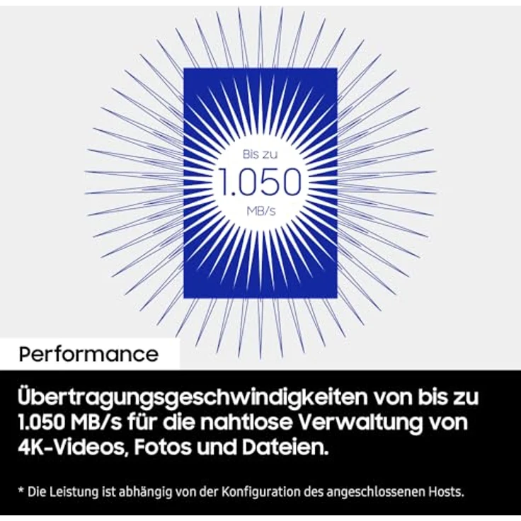 Samsung Portable SSD T7 Resurrected, 1 TB, Externe Festplatte, USB 3.2 Gen.2, Metallic-Silber, sturzsicher bis 2 m, ideal für iPhone 17, Mac, PC, Android-Geräte und Gaming-Konsolen – Bild 5