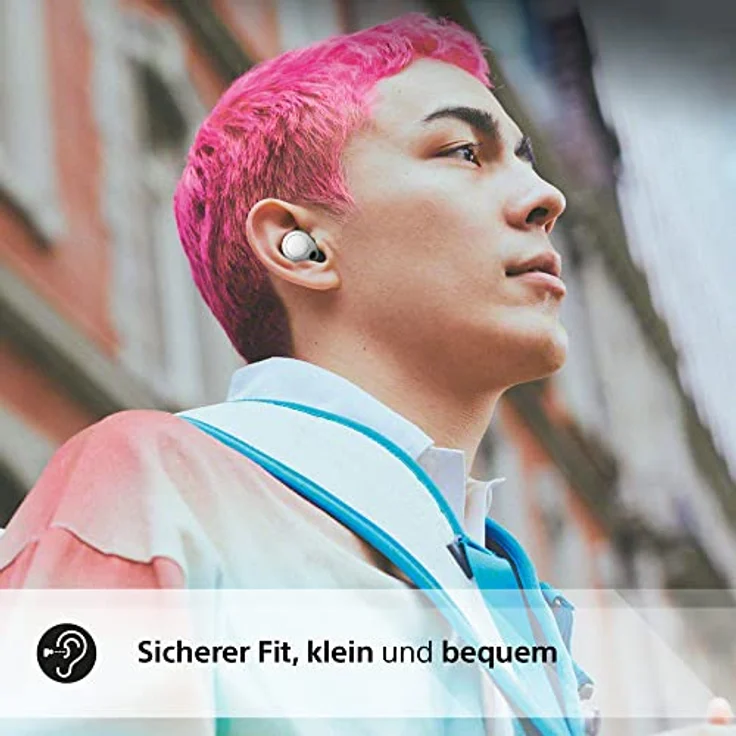Sony WF-C700N True Wireless Noise Cancelling Kopfhörer - Ganztägiger Komfort und Stabilität - Bis zu 15 Stunden Akkulaufzeit mit Ladecase - Holunderweiß, klein – Bild 4