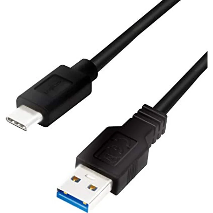 LogiLink CU0166 - USB 3.2 Gen 1x1 Anschlusskabel, USB-A zu USB-C, Schwarz, 0.15m – Bild 2