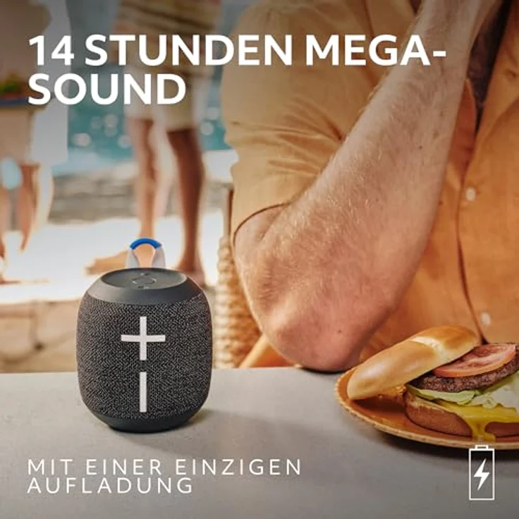Ultimate Ears Wonderboom 4 – Mobiler, Wasserdichter Bluetooth-Lautsprecher mit Satten Tiefen, 360-Grad-Klang und Einer Reichweite von 40m, Schwarz – Bild 4