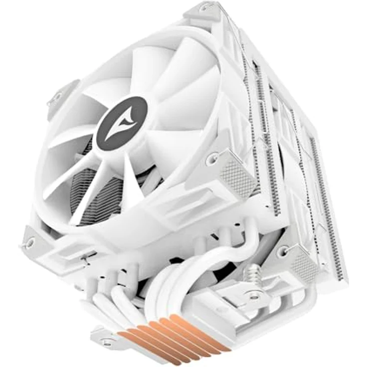 Sharkoon A60 RGB White, CPU Kühler mit 12 cm Lüfter, 159 mm, RGB-Beleuchtung, hoher Luftstrom – Bild 8