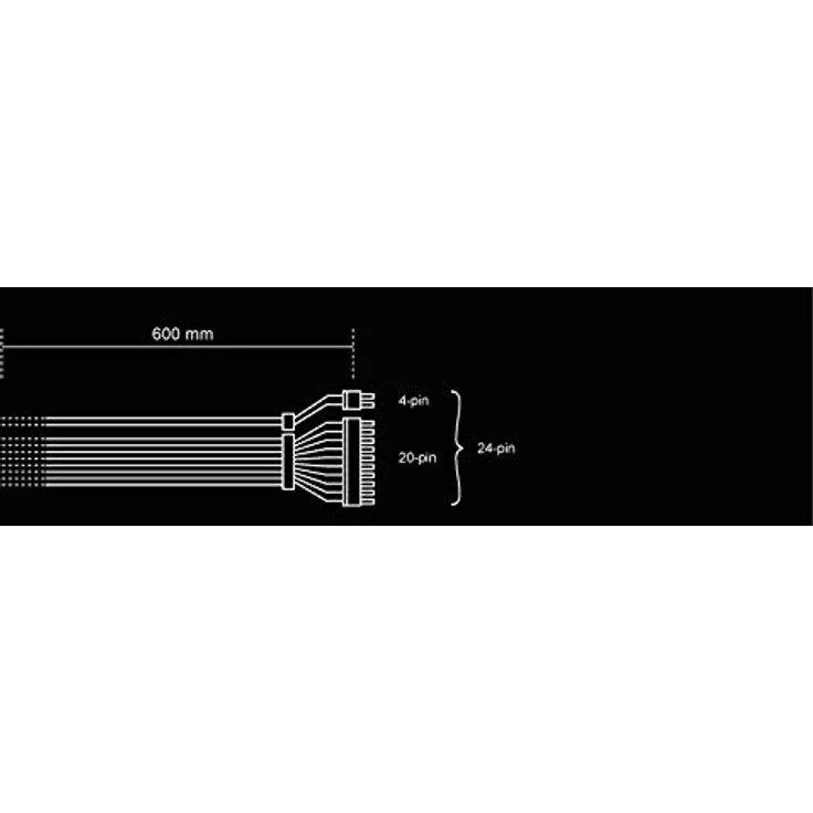 be quiet! CB-6620 - Stromkabel - 24-poliges ATX (20+4) - 61cm - Schwarz (BC080) – Bild 3
