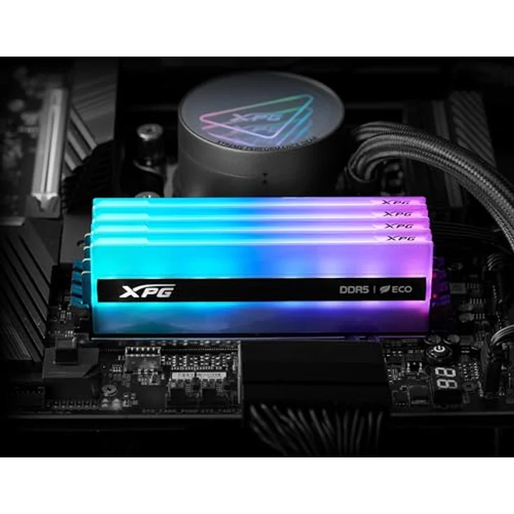 XPG Lancer Neon RGB, DIMM 16 GB DDR5-6000 (1x 16 GB), silber, INTEL XMP und AMD EXPO, umweltfreundlicher Kühlkörper aus 50% PCR-Kunststoffen – Bild 5