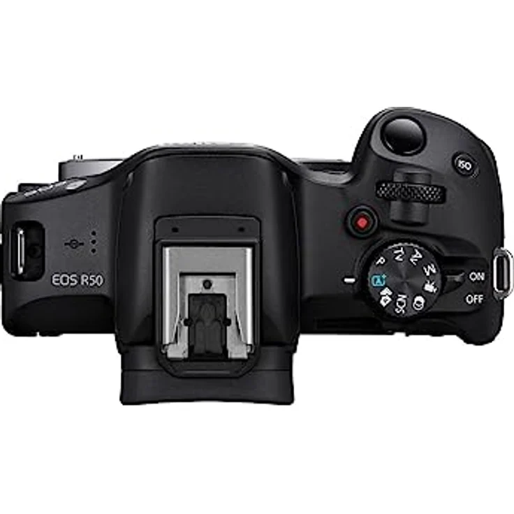 Canon EOS R50 Systemkamera + RF-S 18-45 is STM Objektiv - Spiegellose Kamera (Digitalkamera mit Autofokus und Motiverkennung für Augen Tiere Fahrzeuge, 4k Videokamera, 15 Bilder pro Sekunde) schwarz – Bild 3
