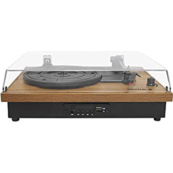 PRIXTON - Studio Vintage-Vinyl-Plattenspieler - Vinyl-Player & Konverter über Bluetooth, USB, SD, Radio - 2 eingebaute Lautsprecher - Anti-Staub-Deckel - Holzdesign – Bild 4
