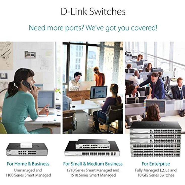 D-Link DGS-1016D-E Nicht verwalteter Netzwerk-Switch Schwarz, Metallisch Netzwerk-Switch ( DGS-1016D-E ) – Bild 6