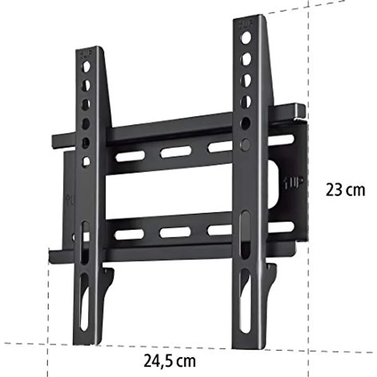 Hama TV-Wandhalterung Ultraslim (Fernseher von 19 bis 46 Zoll (48 cm bis 117 cm Bildschirmdiagonale), inkl. Fischer Dübel, VESA bis 200 x 200, Wandabstand nur 2,5 cm, max. 25 kg) schwarz – Bild 5