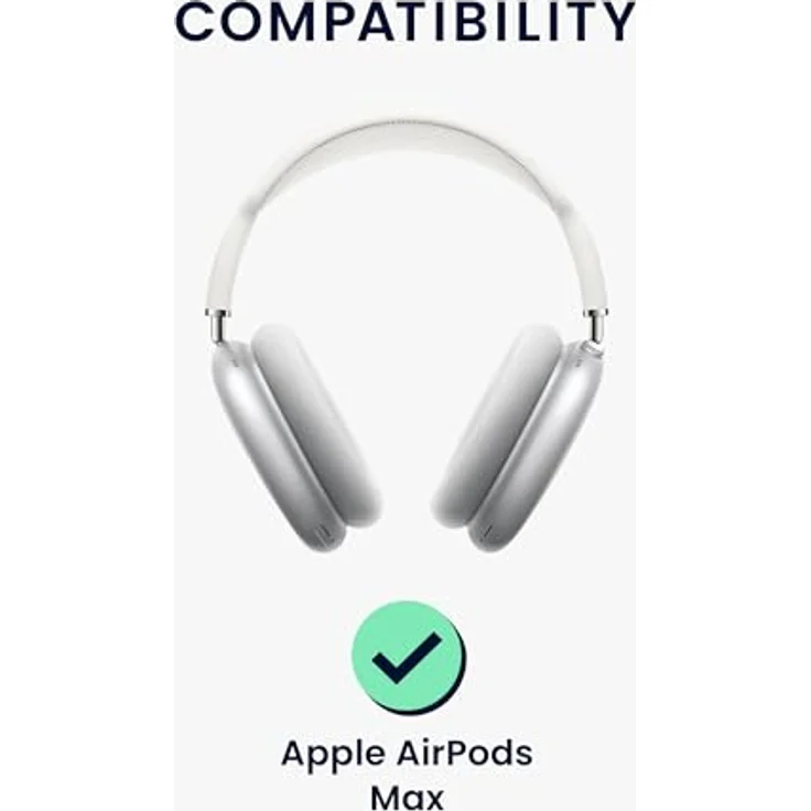 kwmobile Hülle kompatibel mit Apple AirPods Max Case - weiche Kopfhörer Tasche - Etui aus Polyester - Dunkelblaues Cover – Bild 2
