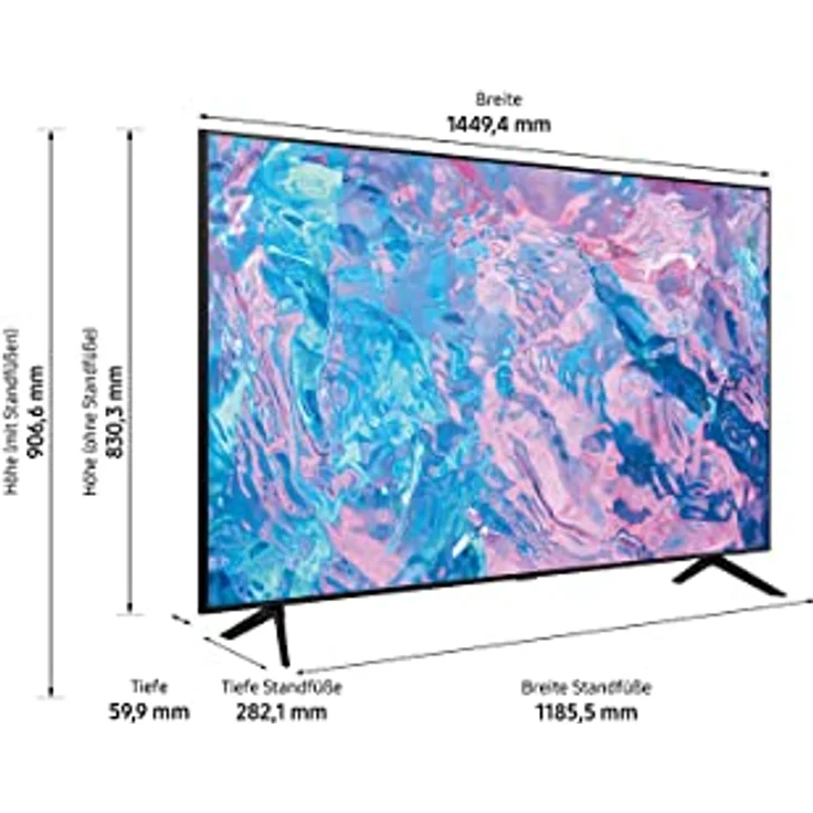 Samsung Crystal UHD 4K CU7199 Fernseher 65 Zoll, PurColor, Crystal Prozessor 4K, Smart TV, GU65CU7199UXZG, Deutsches Modell [2023] – Bild 4