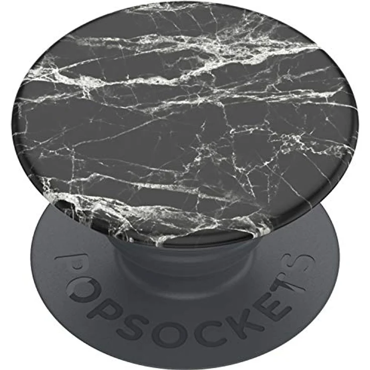 PopSockets PopGrip Basic, Ausziehbarer Sockel und Griff für Smartphones und Tablets, nicht austauschbar, Mod Marble Black – Bild 1