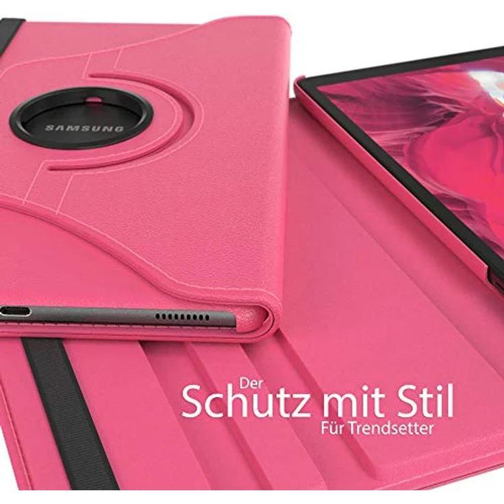 EAZY CASE - Tablet Hülle kompatibel mit Samsung Galaxy Tab 10.1 (2019) - intelligent Abdeckung Schlafen/Wachen, Smart Case Cover, stabile Rückseitenschale in Unifarben Pink – Bild 5